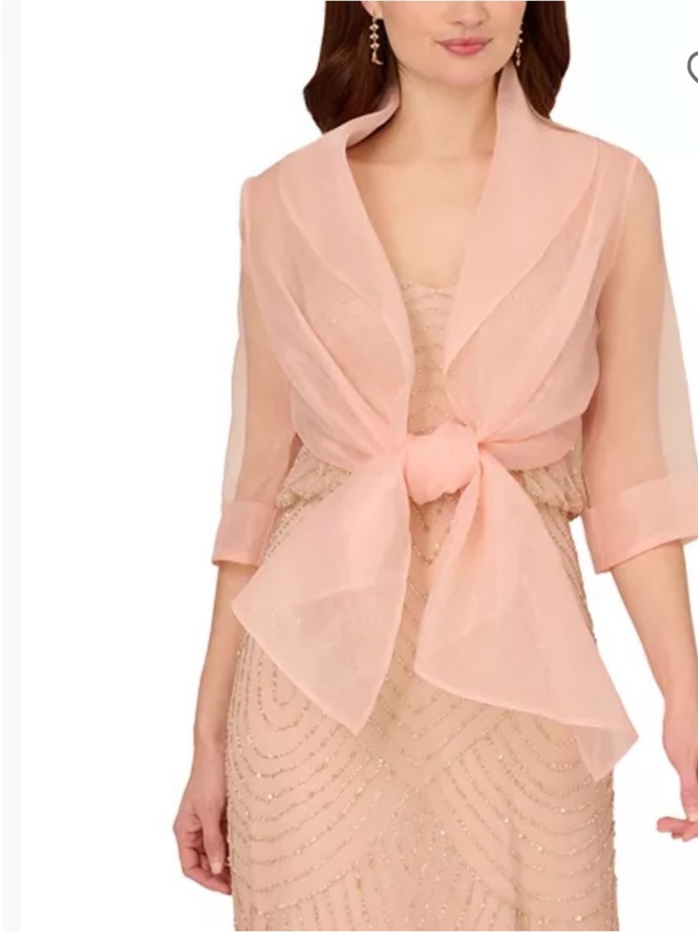 NWT Blush Organza Wrap Jacket